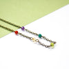 Dainty Rainbow Beaded Choker