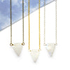 Dainty Rainbow Moonstone Necklace - Diamond