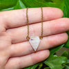 Dainty Rainbow Moonstone Necklace - Diamond