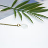 Dainty Rainbow Moonstone Necklace - Flower