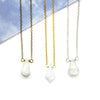 Dainty Rainbow Moonstone Necklace - Teardrop