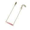 Dainty Rhodochrosite Bar Bracelet - Coastal Collection