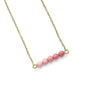 Dainty Rhodochrosite Bar Bracelet - Coastal Collection