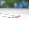 Dainty Rhodochrosite Bar Bracelet - Coastal Collection