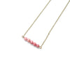 Dainty Rhodochrosite Bar Necklace - Coastal Collection