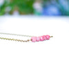 Dainty Rhodochrosite Bar Necklace - Coastal Collection