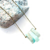 Dainty Tri Amazonite Necklace - Natural Gemstone Jewelry