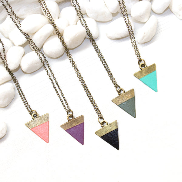Dainty Triangle Necklace - Southwestern Jewelry