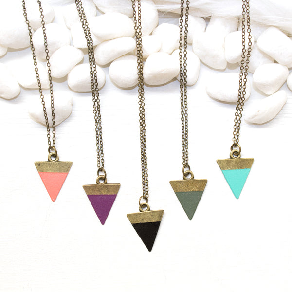 Dainty Triangle Necklace - Southwestern Jewelry