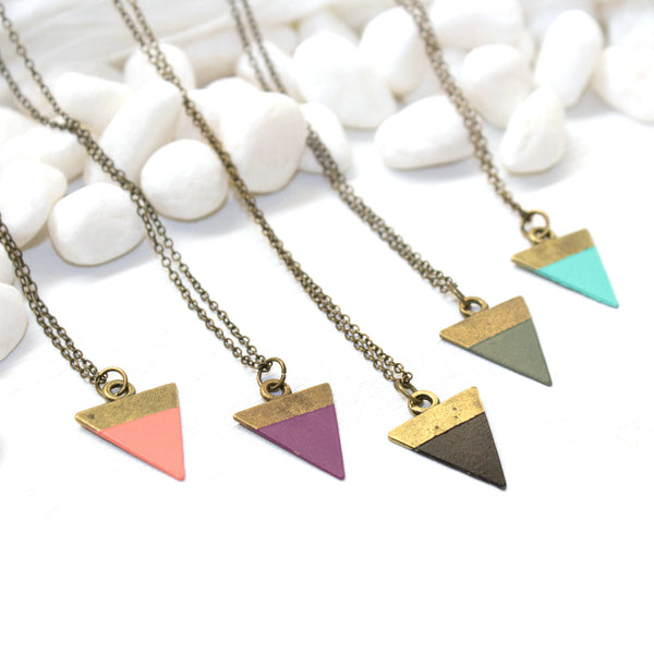 Dainty Triangle Necklace - Southwestern Jewelry