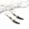 Dainty Tusk and Agate Earrings - Southwestern Boho Jewelry