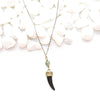 Dainty Tusk Necklace - Natural Gemstone Jewelry