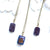 Mini Dark Blue Druzy Necklace - Natural Gemstone and Raw Crystal Jewelry