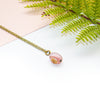 Pink Opal Necklace - Polished Pebble