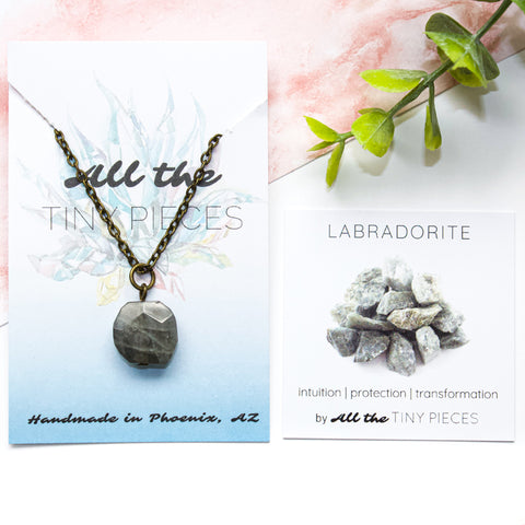 Labradorite Necklace - Hexagon