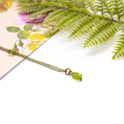 Peridot Tiny Pebble Necklace