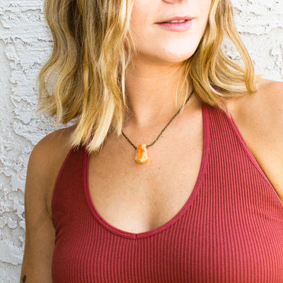 Sunstone Necklace - Geometric