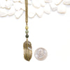 Feather and Agate Necklace - Southwestern Boho Jewelry