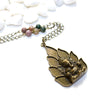 Ganesha and Agate Necklace - Spiritual Boho Jewelry