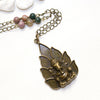 Ganesha and Agate Necklace - Spiritual Boho Jewelry