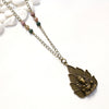 Ganesha and Agate Necklace - Spiritual Boho Jewelry