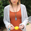 Hamsa and Amazonite Necklace - Spiritual Boho Jewelry