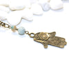 Hamsa and Amazonite Necklace - Spiritual Boho Jewelry