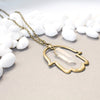 Hamsa Necklace with Angel Aura Quartz - Spiritual Jewelry