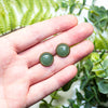 green aventurine studs