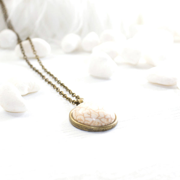 Howlite Gemstone Necklace - Natural Gemstone Jewelry
