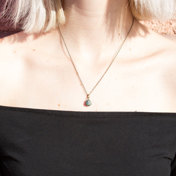 Mini Rainbow Buddha Necklace - Natural Gemstone and Raw Crystal Jewelry