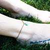 Chrysoprase Anklet - Coastal Collection