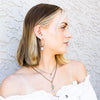 Tiny Blue Lace Hoop Earrings - Coastal Collection