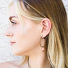 Tiny Raw Rhodochrosite Hoop Earrings - Coastal Collection