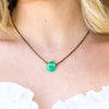 Chrysoprase Teardrop Necklace - Coastal Collection