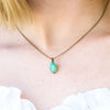 Chrysoprase Nugget Dainty Necklace - Coastal Collection