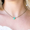 Chrysoprase Tiny Rectangle Necklace - Coastal Collection