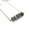 Labradorite Bar Necklace - Natural Gemstone Necklace