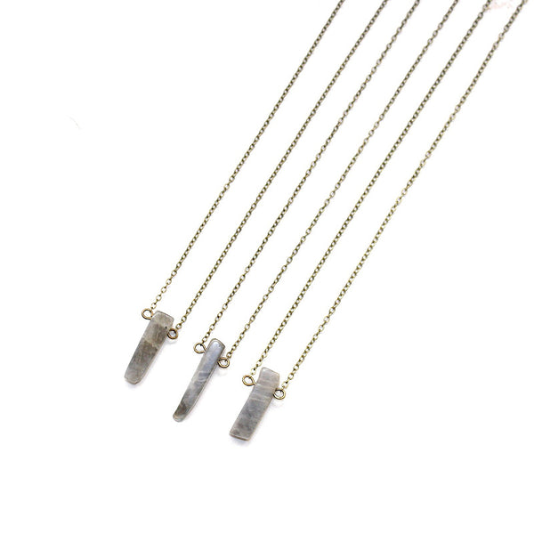 Dainty Labradorite Necklace - Natural Gemstone Jewelry