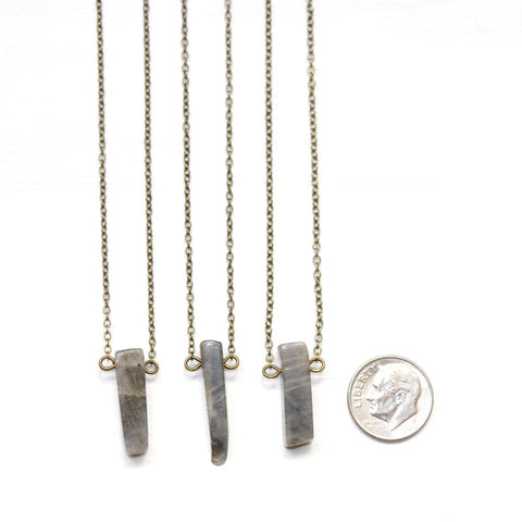 Dainty Labradorite Necklace - Natural Gemstone Jewelry
