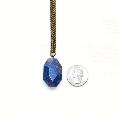 Lapis Lazuli Long Necklace - Natural Gemstone Jewelry