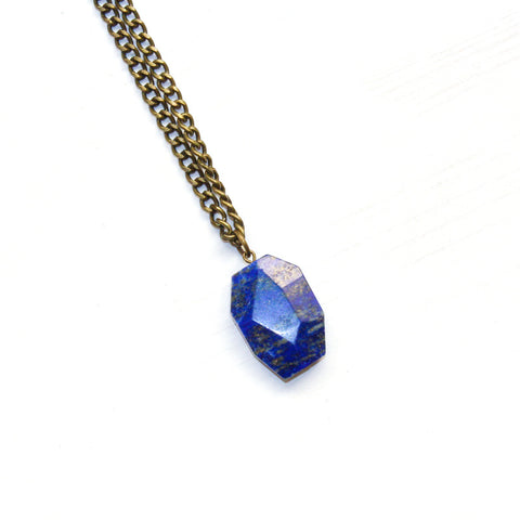 Lapis Lazuli Short Necklace - Natural Gemstone Jewelry
