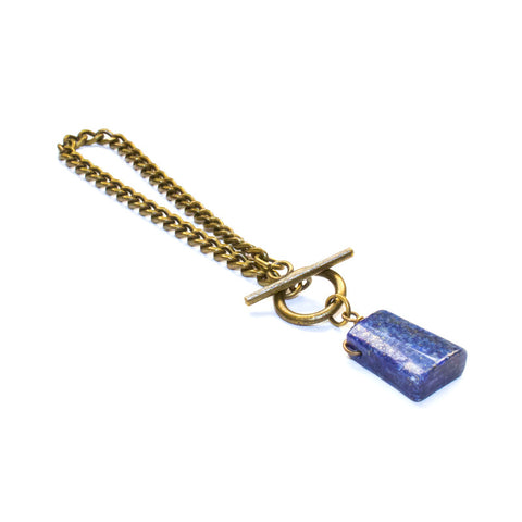 Lapis Lazuli Toggle Bracelet - Natural Gemstone Jewelry