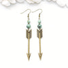 Large Arrow and Turquoise Earrings - Southwestern Jewelry