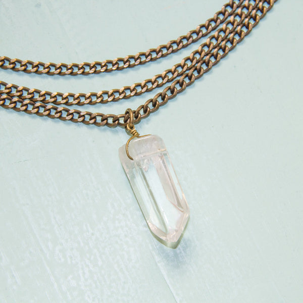 Large Crystal Point Choker - Natural Crystal Jewelry
