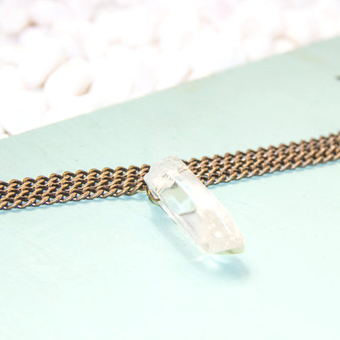 Large Crystal Point Choker - Natural Crystal Jewelry
