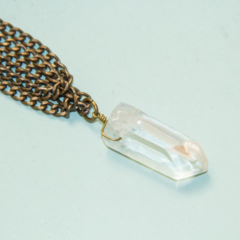 Large Crystal Point Choker - Natural Crystal Jewelry