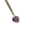 Large Raw Amethyst Necklace - Raw Gemstone Jewelry