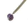 Large Raw Amethyst Necklace - Raw Gemstone Jewelry