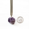 Large Raw Amethyst Necklace - Raw Gemstone Jewelry